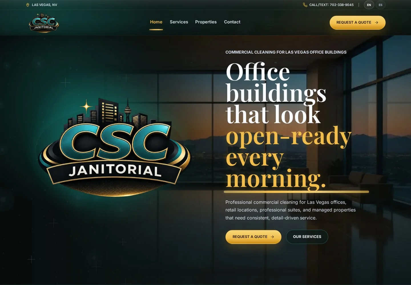 CSC Janitorial website design